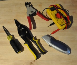 Outlet strip tools used